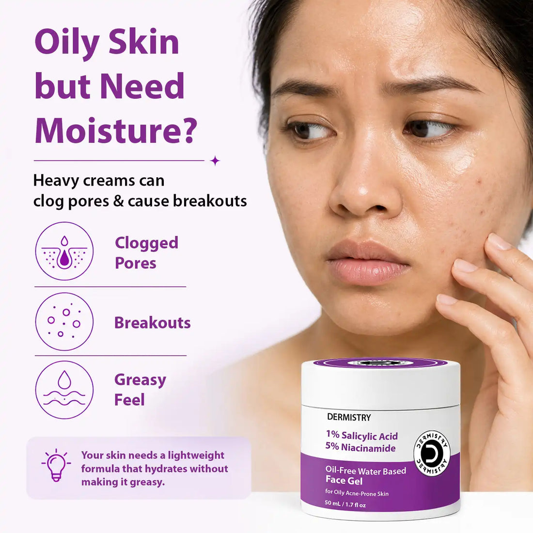 Dermistry Oil-Free Moisturizer for All Skin Types | Dermistry
