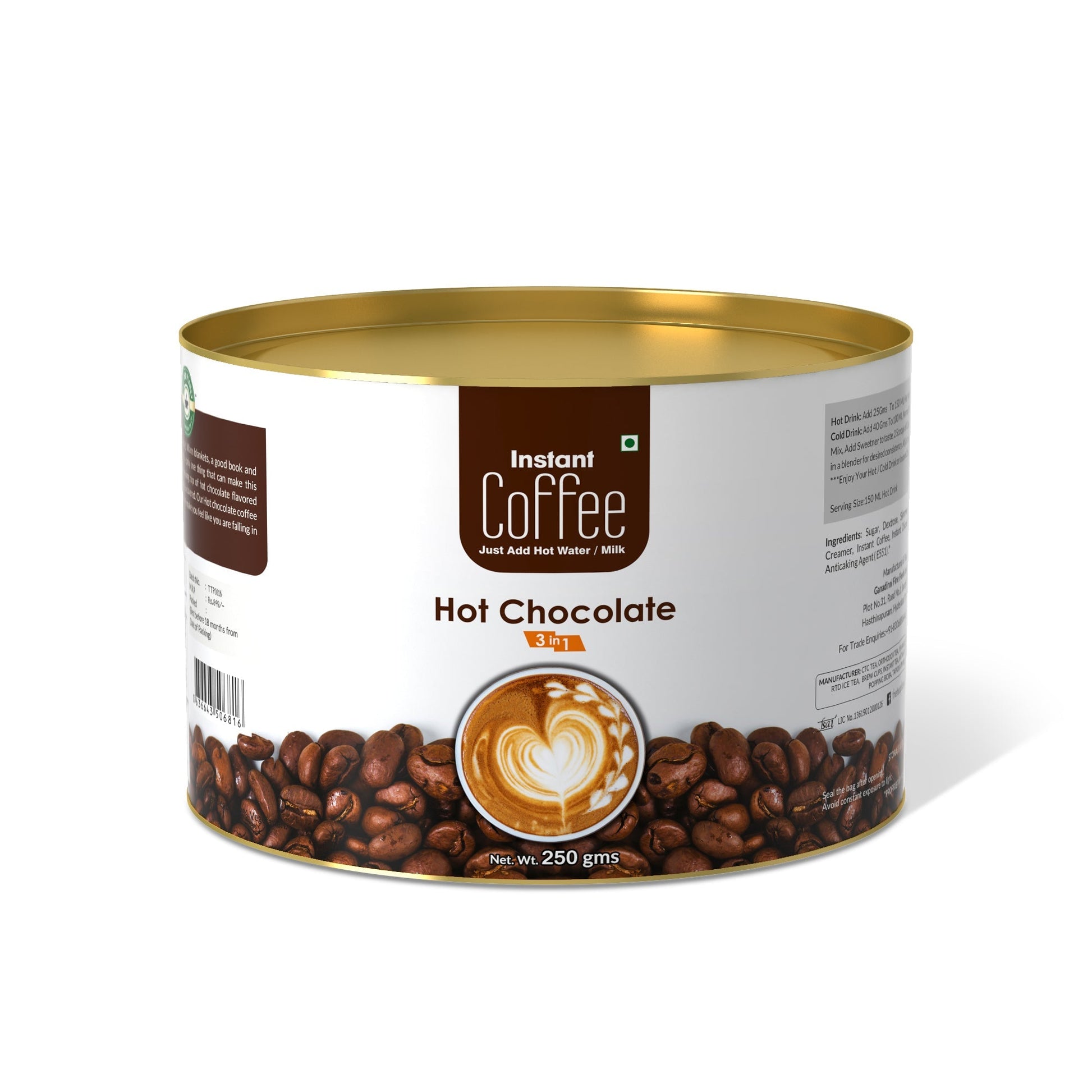 The Tea Planet Hot Chocolate Coffee Premix (3 in 1)