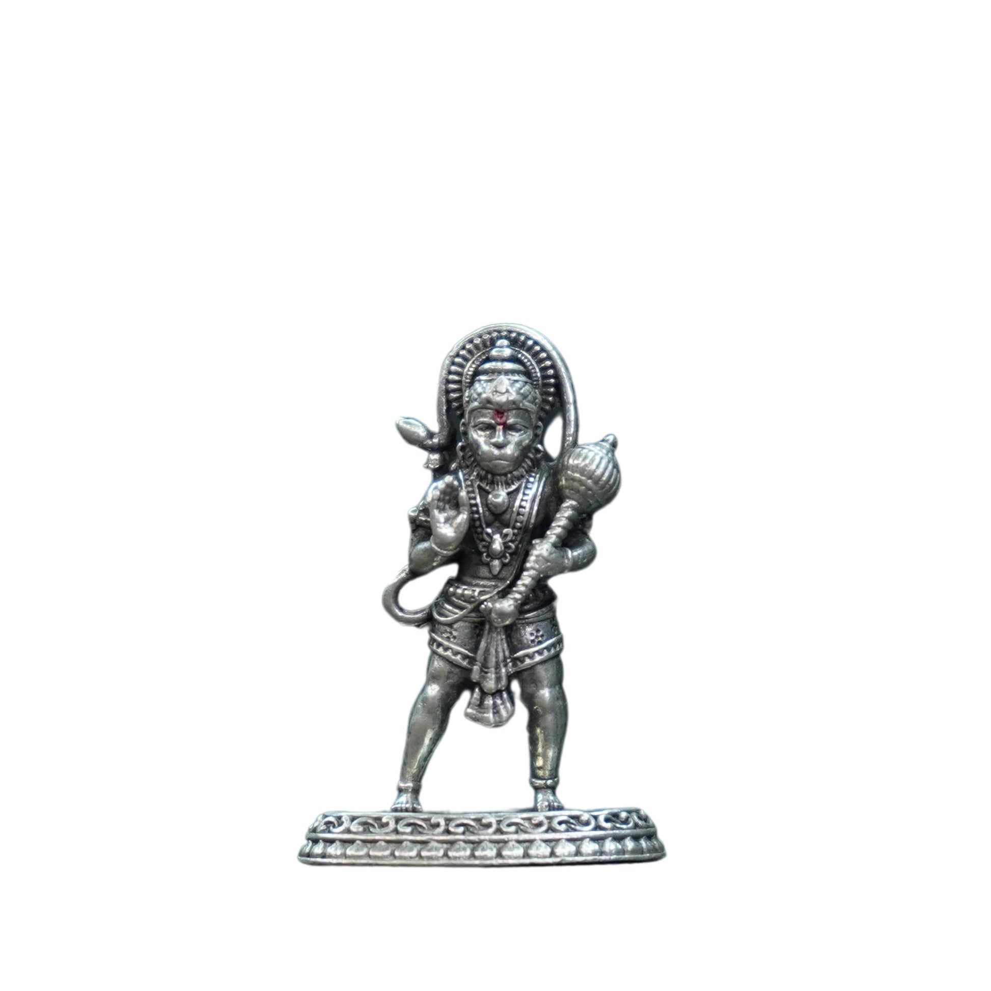 Mahita Collections Pure Silver Antique Hanuman Idol Standing 5.40G