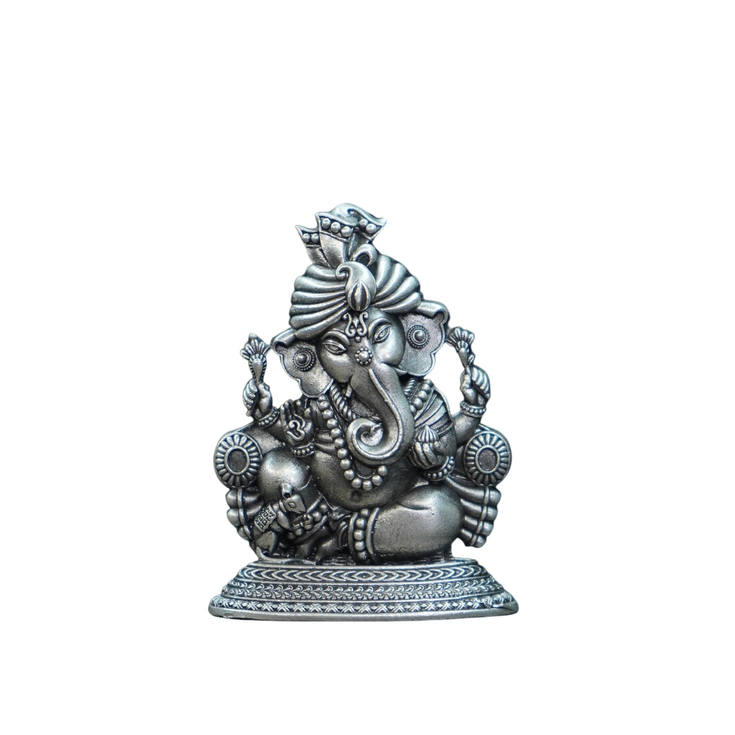 Mahita Collections Pure Silver Antique Ganesh Idol With Out Frame 33.20G