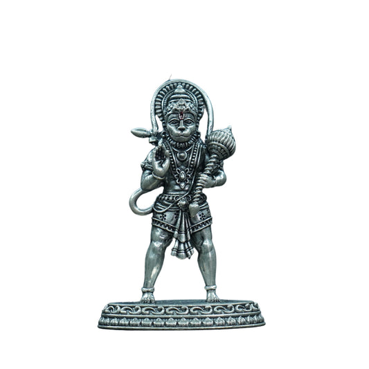 Mahita Collections Pure Silver Antique Hanuman Idol Standing 40.51G