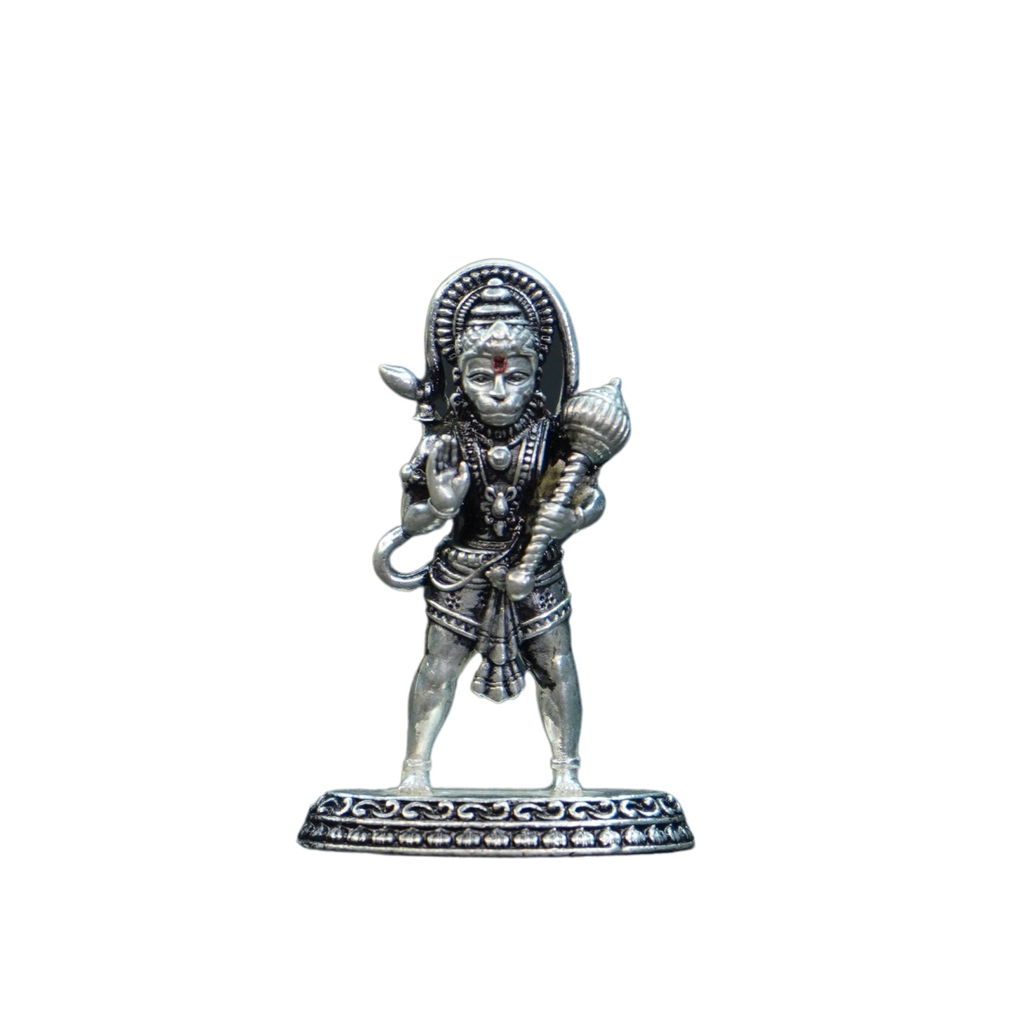 Mahita Collections Pure Silver Antique Hanuman Idol Standing 8.26G