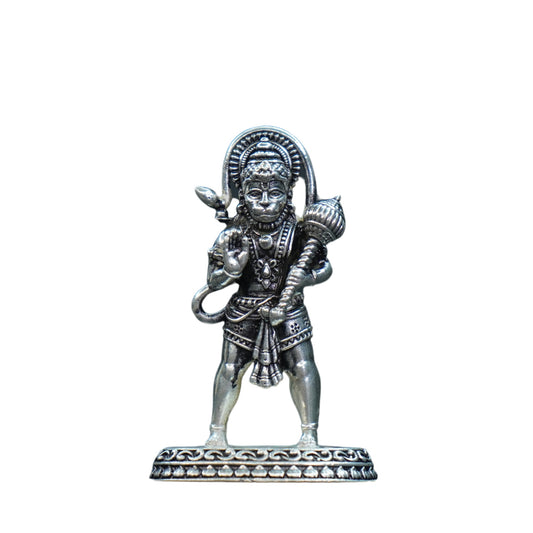 Mahita Collections Pure Silver Antique Hanuman Idol Standing 15.71G