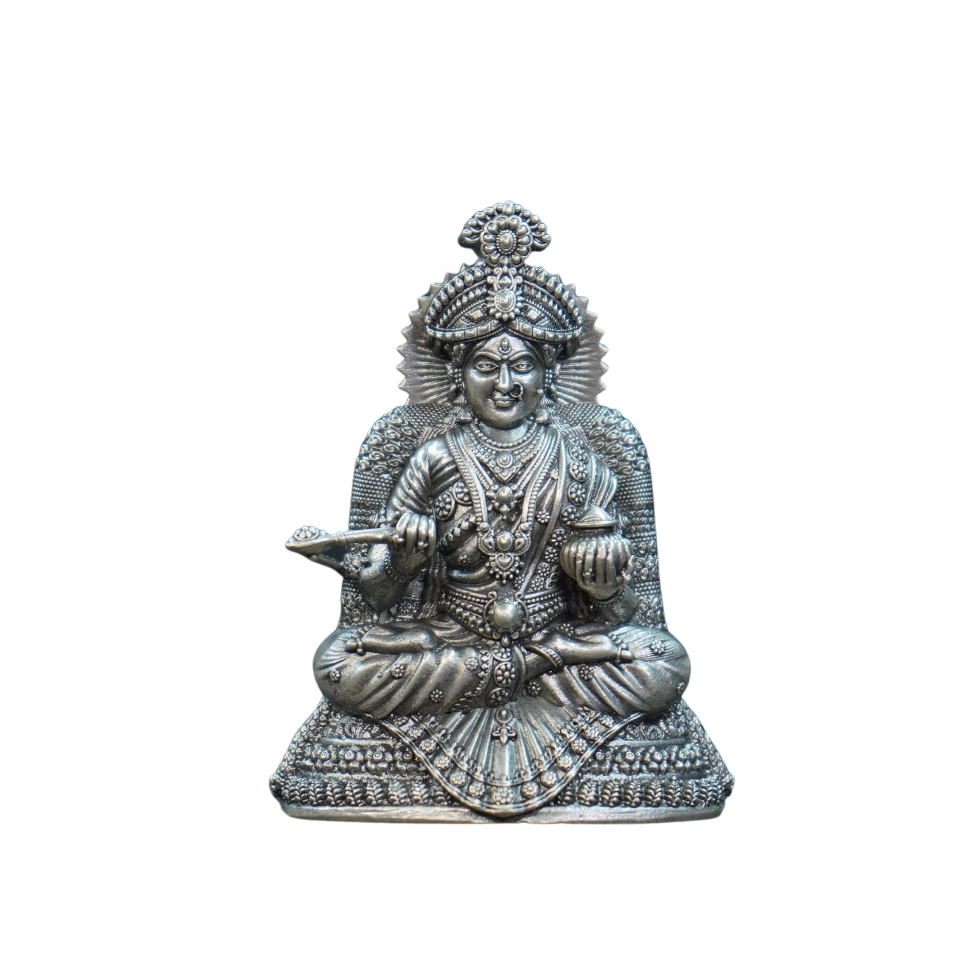 Mahita Collections Pure Silver Antique Annapurana Devi Big 34.70G