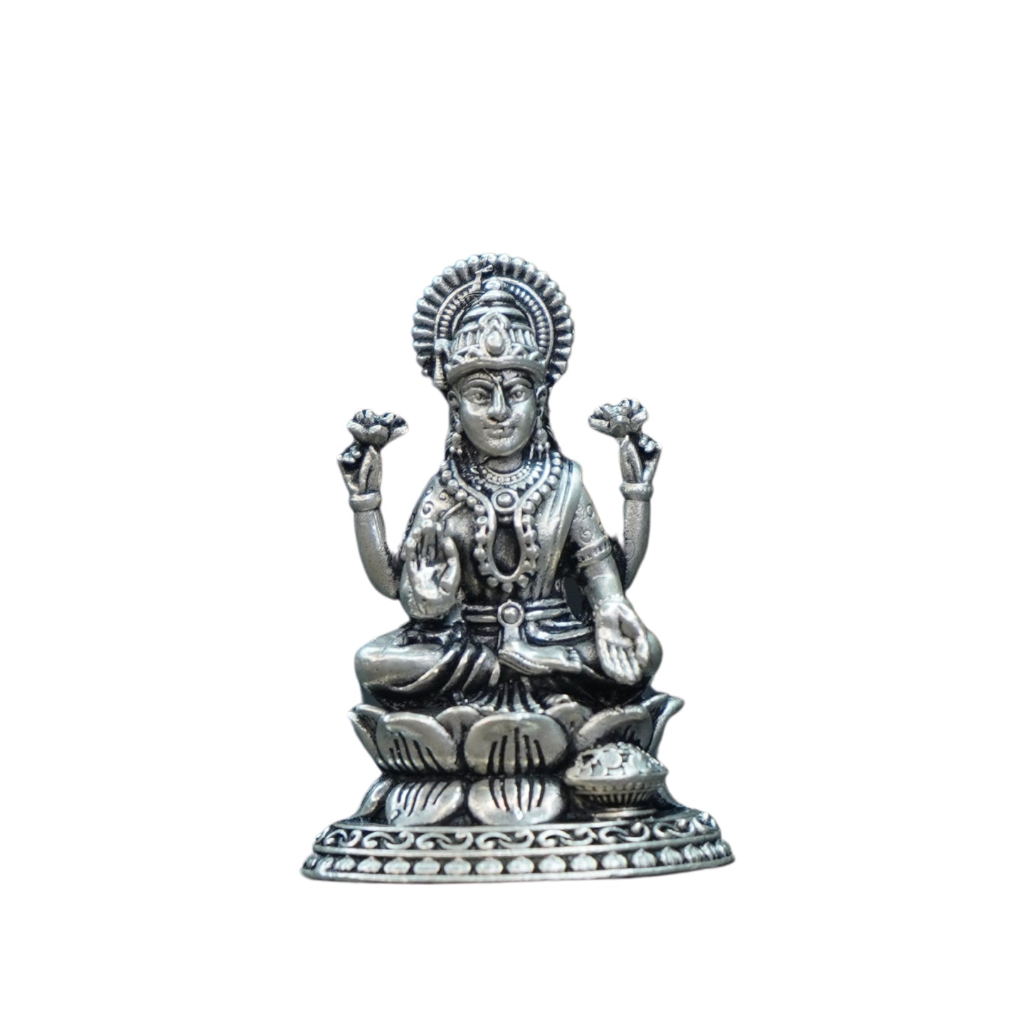 Mahita Collections Pure Silver Antique Laxmi Devi Idol 15.86G