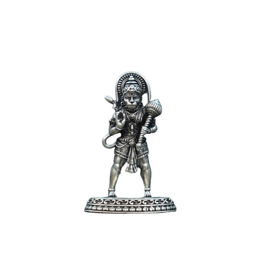 Mahita Collections Pure Silver Antique Hanuman Idol Standing 10.27G