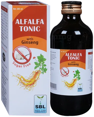 SBL Alfalfa Tonic with Ginseng Sugar Free 180ml - PUSHMYCART