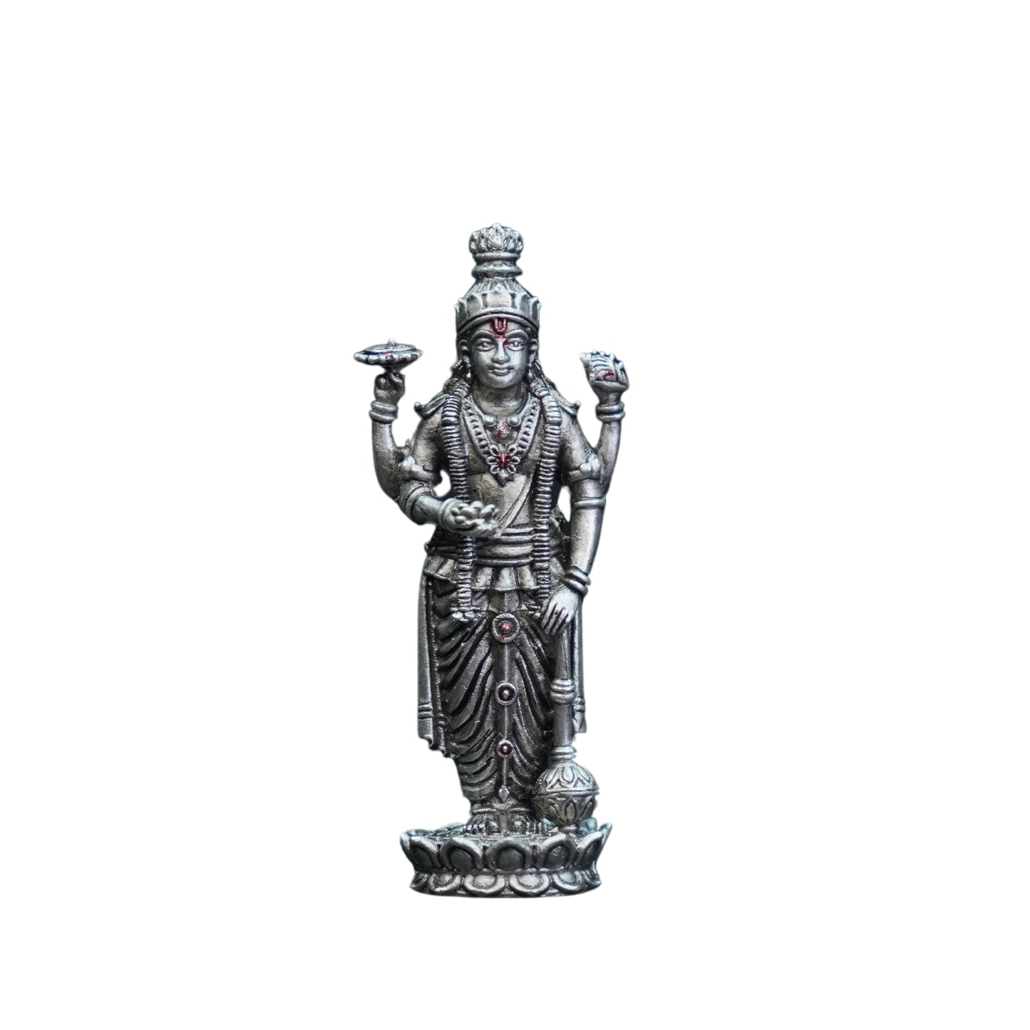 Mahita Collections Pure Silver Antique Sathyanarayana Swamy Small Standing 19.52G