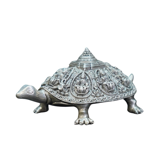 Mahita Collections Pure Silver Antique Tortoise With Laxmi Devi Designing 80G