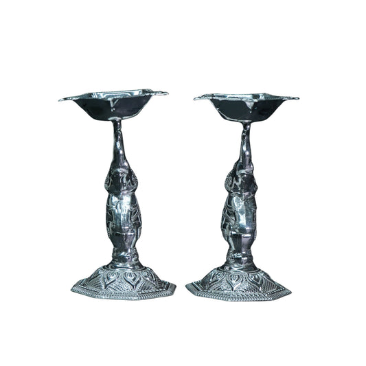 Mahita Collections Pure Silver Elephsnt Lamps 85.11g