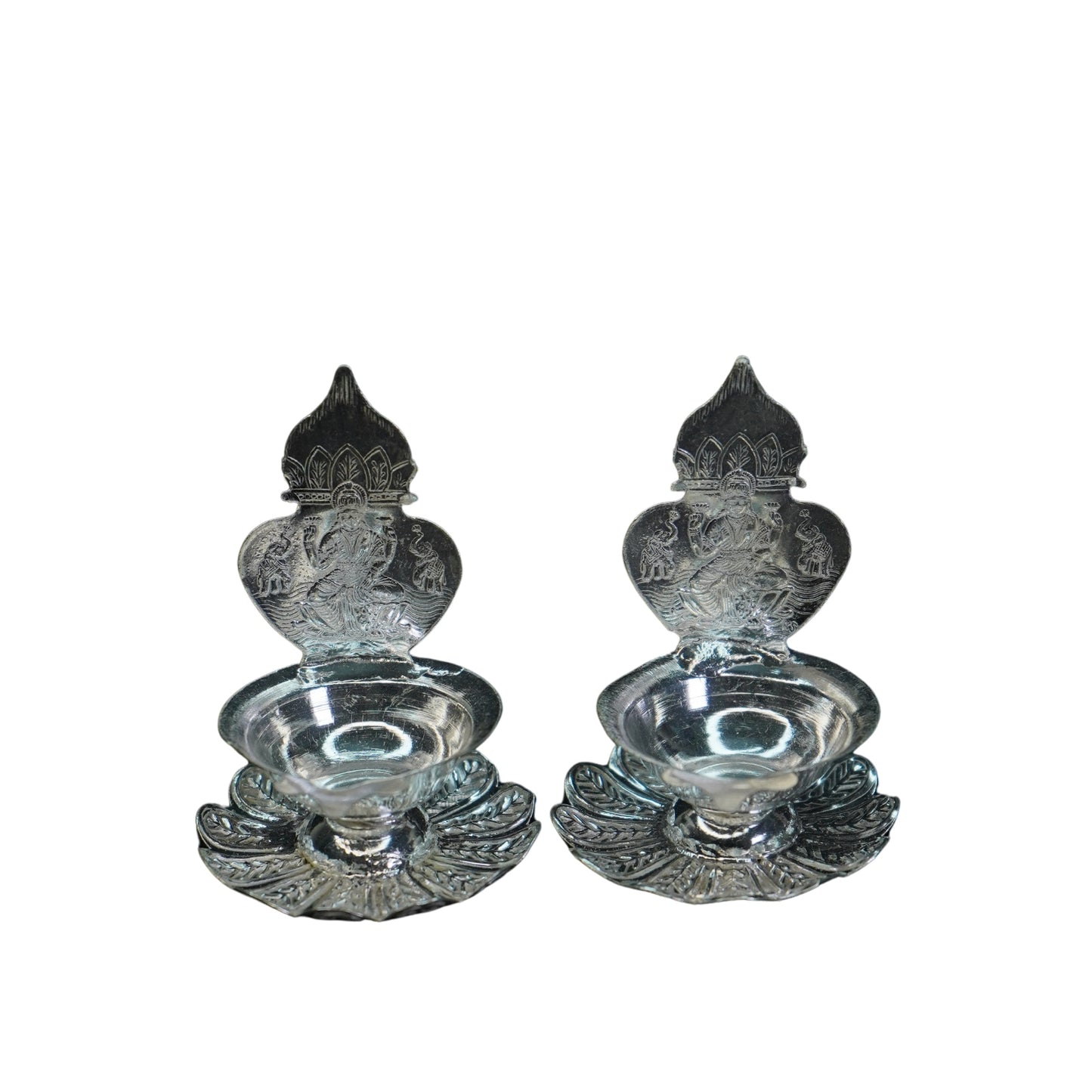 Mahita Collections Pure Silver Antique Spl Kamakshi Lamp 14.40G