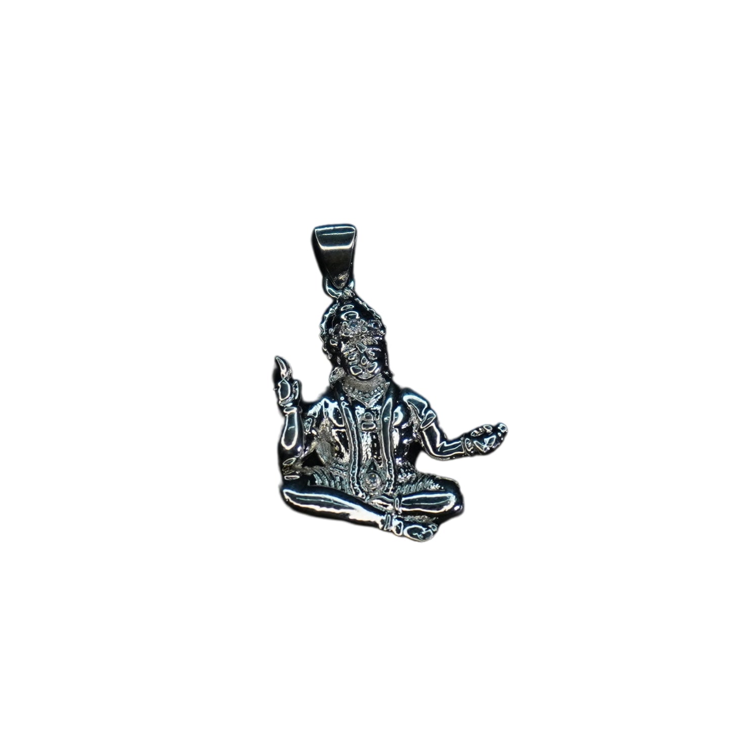 Pure Silver Sitting Hanuman With Out Gadha 1.93G by Mahita Collection