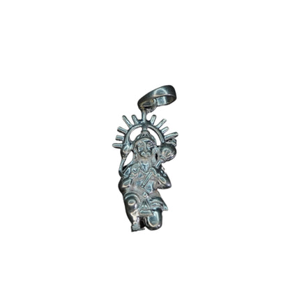 Pure Silver Sitting Hanuman With Frame Pure Silver 3.67G by Mahita Collection