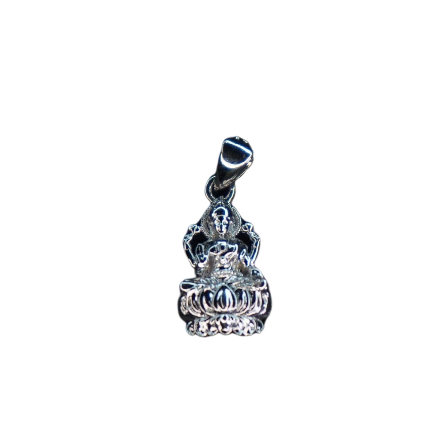 Pure Silver Lotus Laxmi Devi 1.07G by Mahita Collection