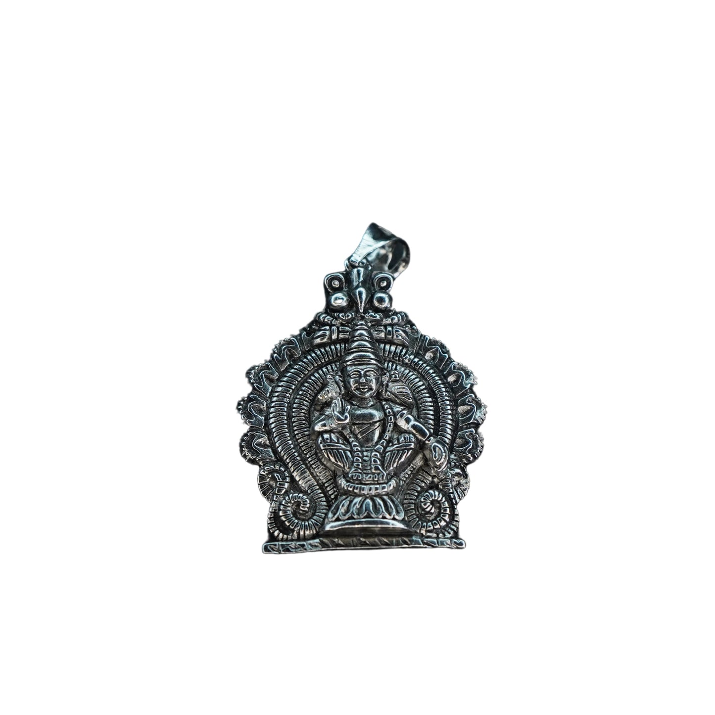 Pure Silver Ayyappa Pendent With Frame 15.67G by Mahita Collection