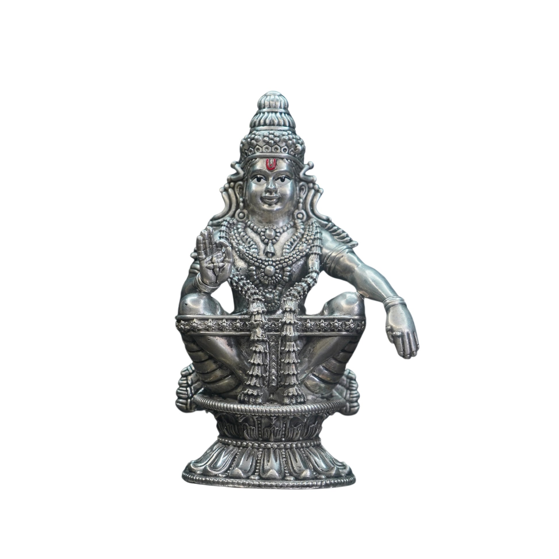 Mahita Collections Pure Silver Antique Ayyappa Big Idol 160G