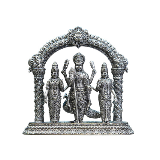 Mahita Collections Pure Silver Antique Murugan Family 130.04G