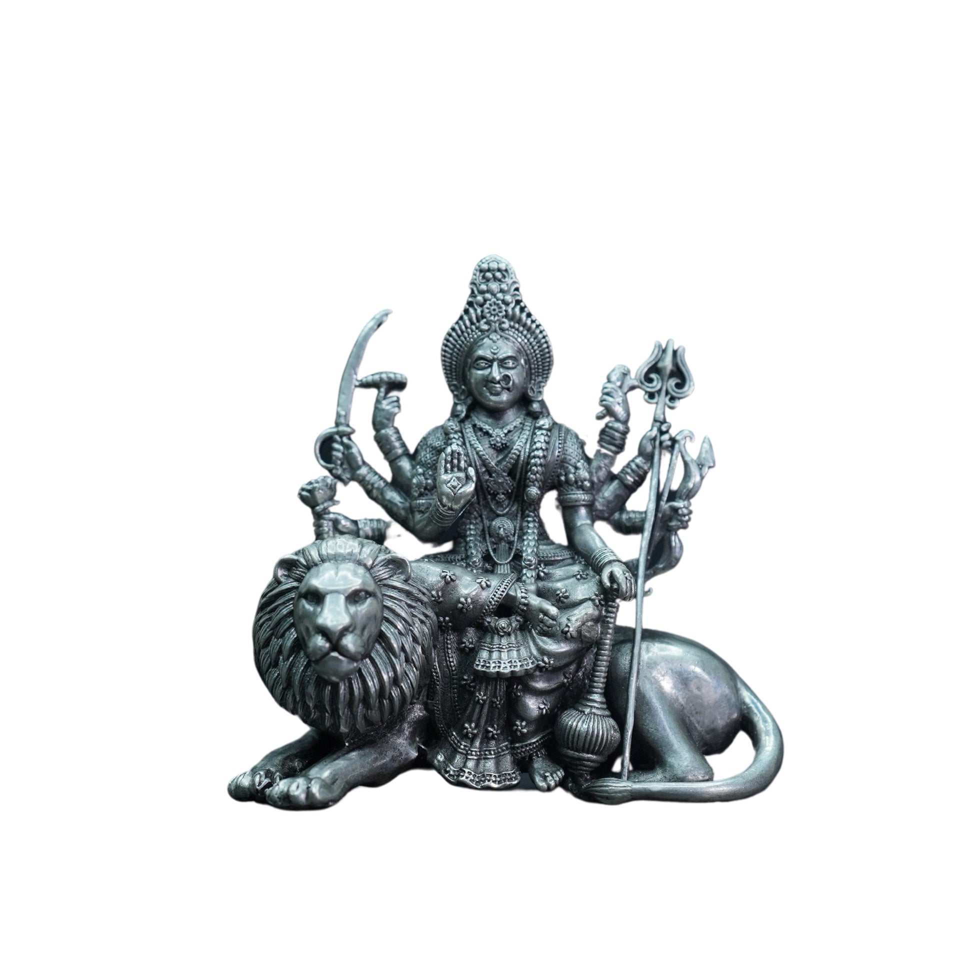 Mahita Collections Pure Silver Antique Durgadevi Sitting 88.32G