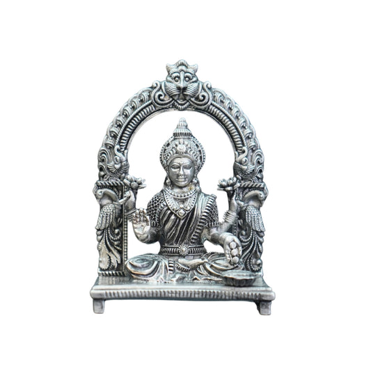 Mahita Collections Pure Silver Antique Dhanalaxmi With Frame Sitting 54.49G