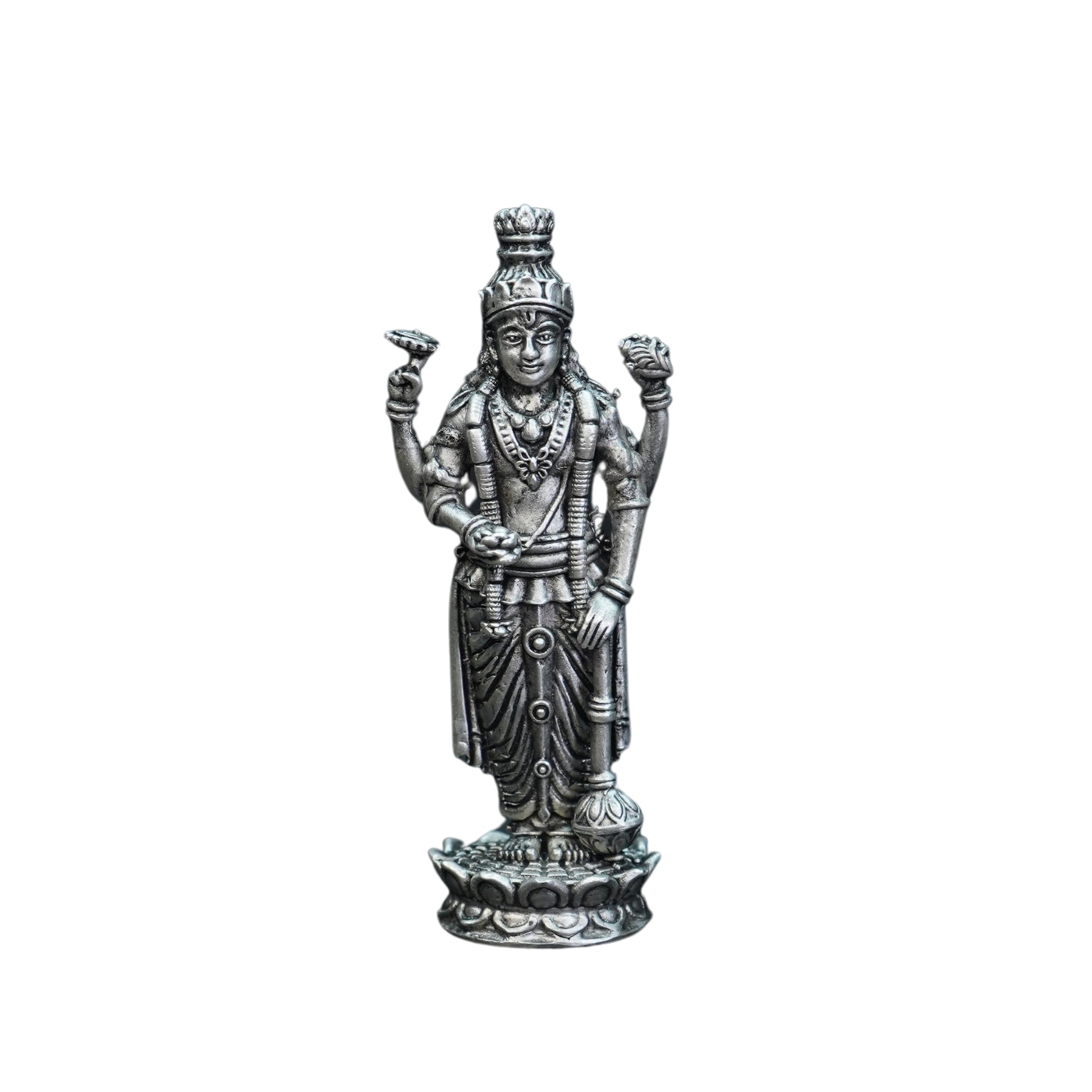 Mahita Collections Pure Silver Antique Sathyanarayana Swamy Big Standing 44.35G