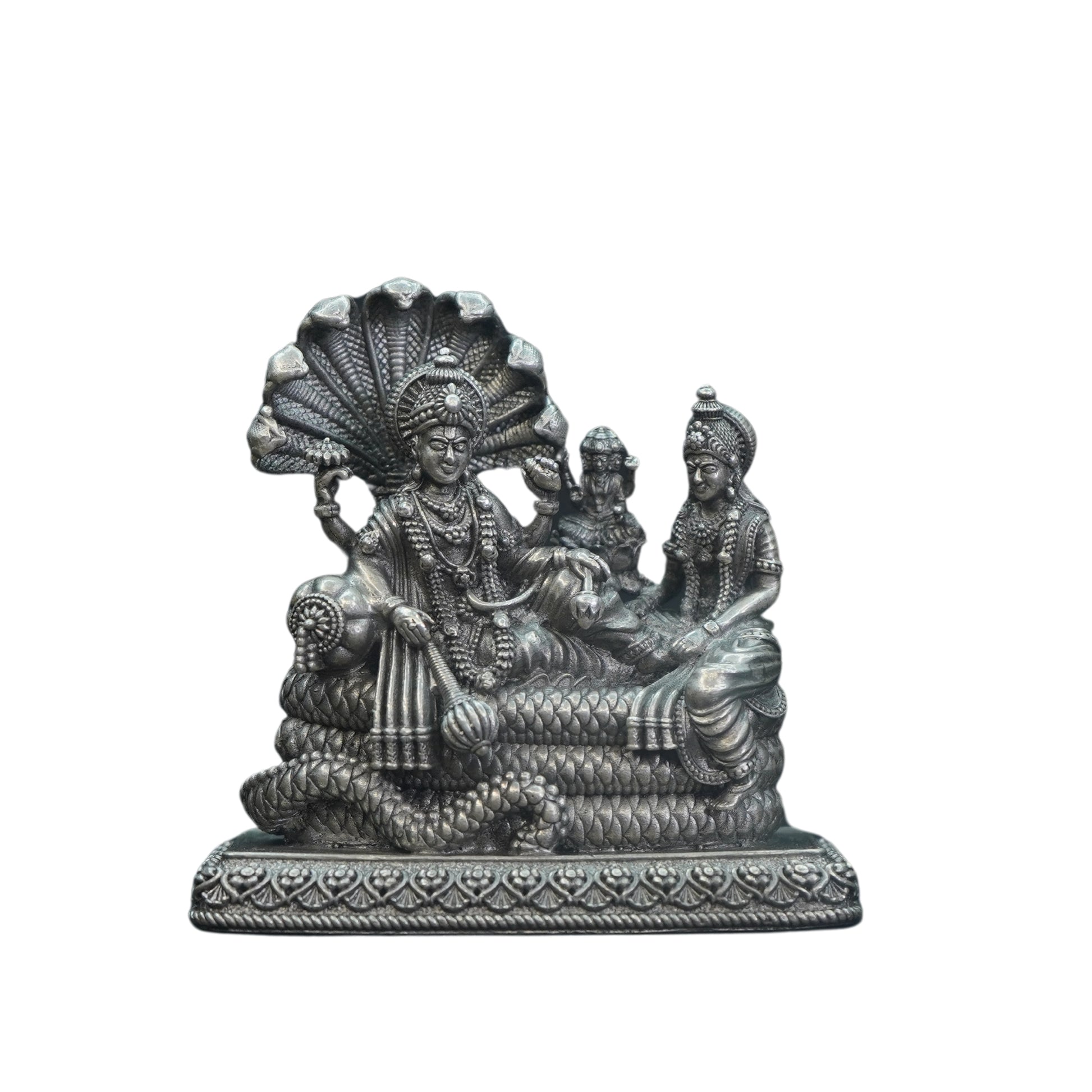 Mahita Collections Pure Silver Antique Vishnu Murthy Idol 150G