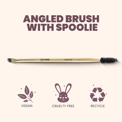 Mars Artist's Arsenal Brush | Angled Brush With Spoolie