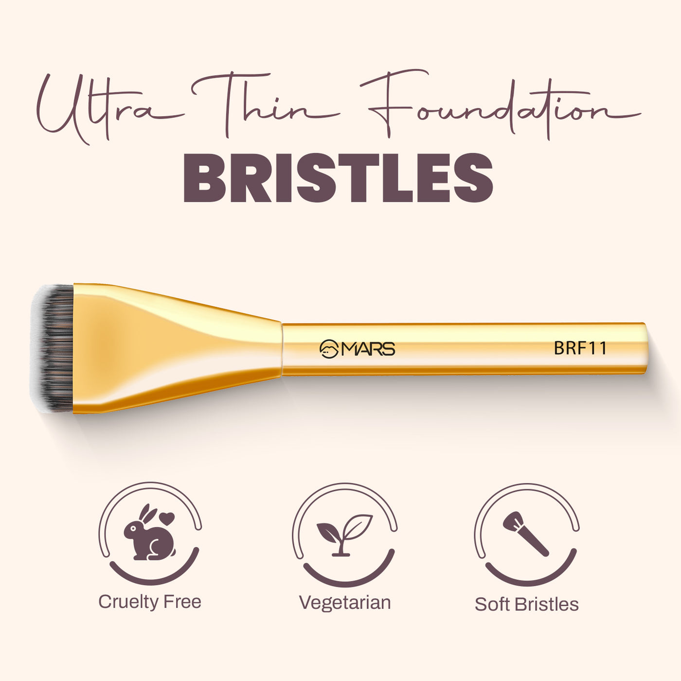 Mars Artist's Arsenal Brush | Ultra Thin foundation Brush