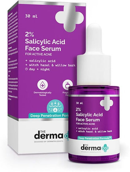 The-Derma-Co-2%-Salicylic-Acid-Serum-for-Acne,-Blackheads-&-Whiteheads-Removal-