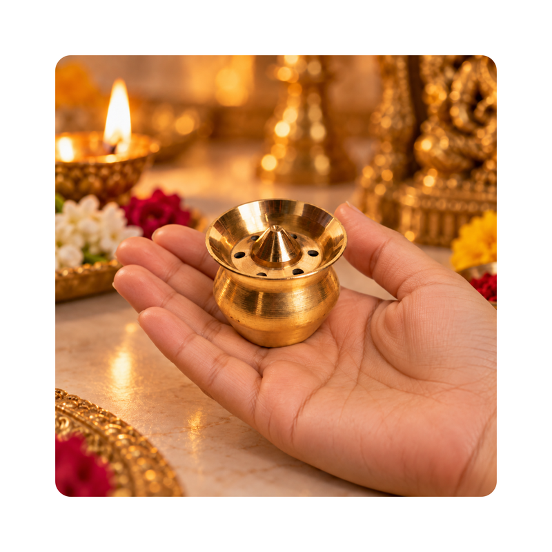 Mahita Collections Brass Incense Stick Holder Stand