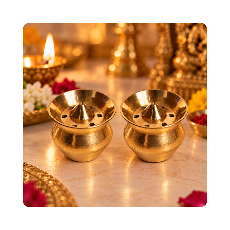 Mahita Collections Brass Incense Stick Holder Stand