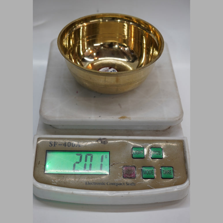 Brass Dining Bowl Peetal Ki Katori 402g (Pack of 2)