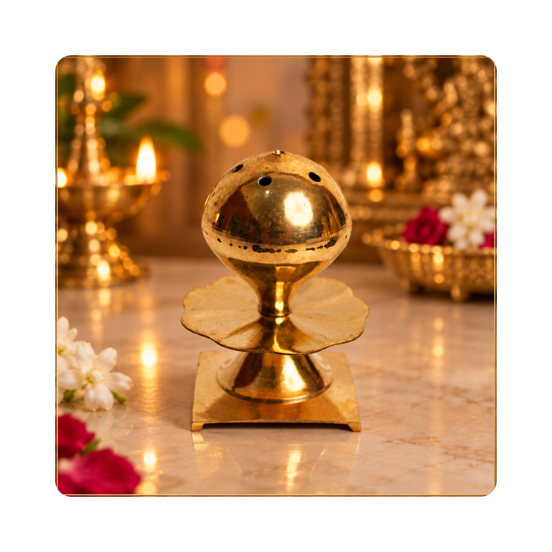 Mahita Collections Brass Agarbatti Stand Incense Stick Holder