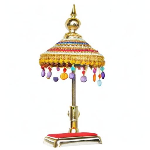 Acrylic with golden color plated Decorative Diamond Studded Umbrella