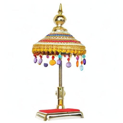 Acrylic with golden color plated Decorative Diamond Studded Umbrella