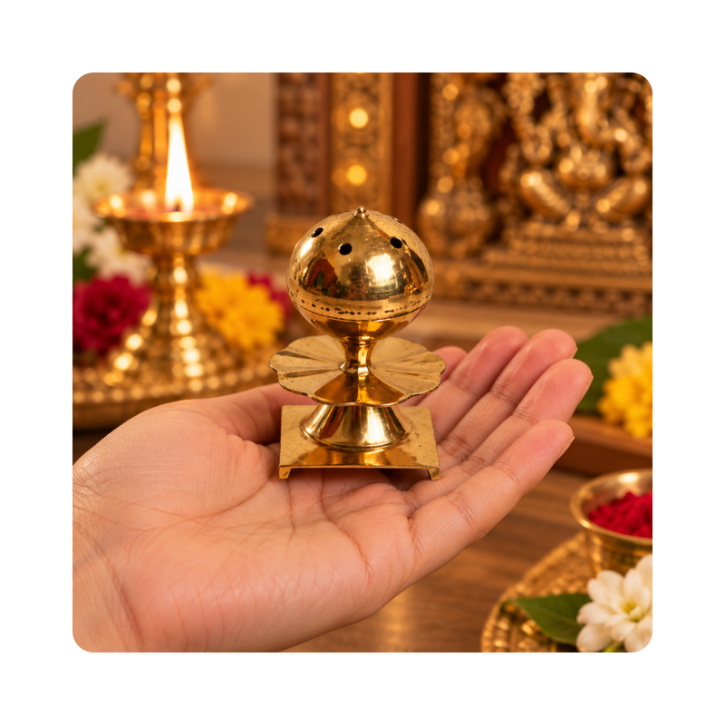 Mahita Collections Brass Agarbatti Stand Incense Stick Holder