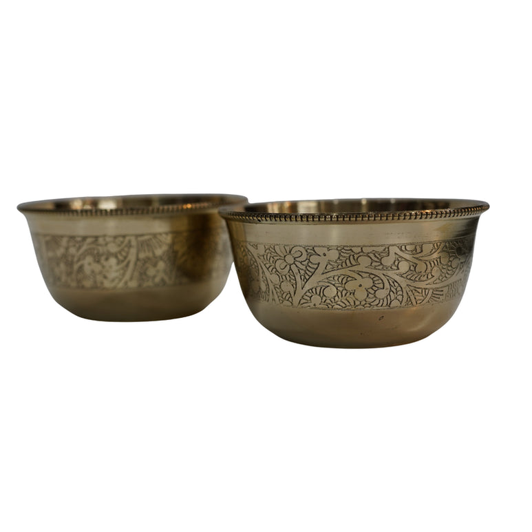 Brass Floral Bowl 418g (Pack of 2)