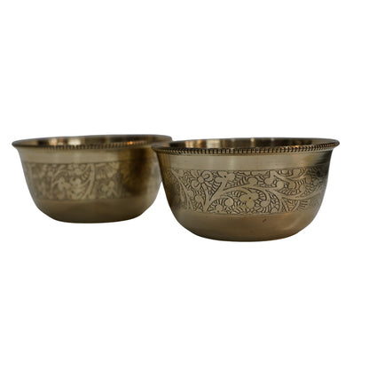Brass Floral Bowl 418g (Pack of 2)