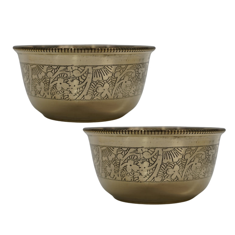 Brass Floral Bowl 418g (Pack of 2)