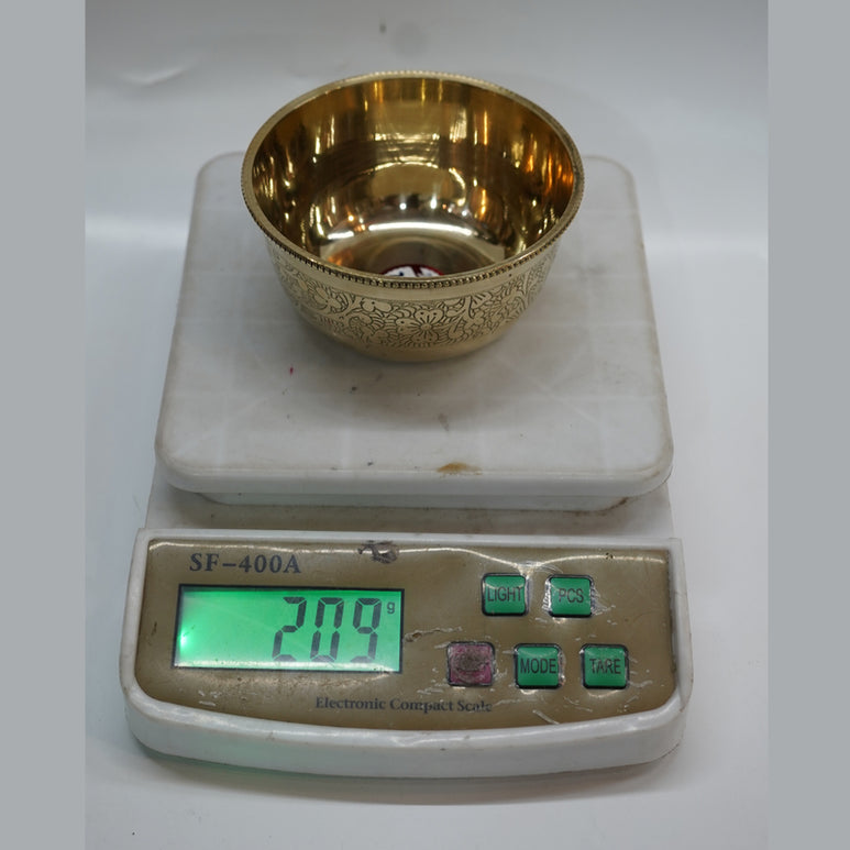 Brass Floral Bowl 418g (Pack of 2)