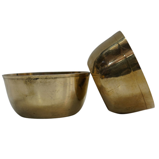 Brass Dining Bowl Traditional Pital Ki Katori 258g (Pack of 2)