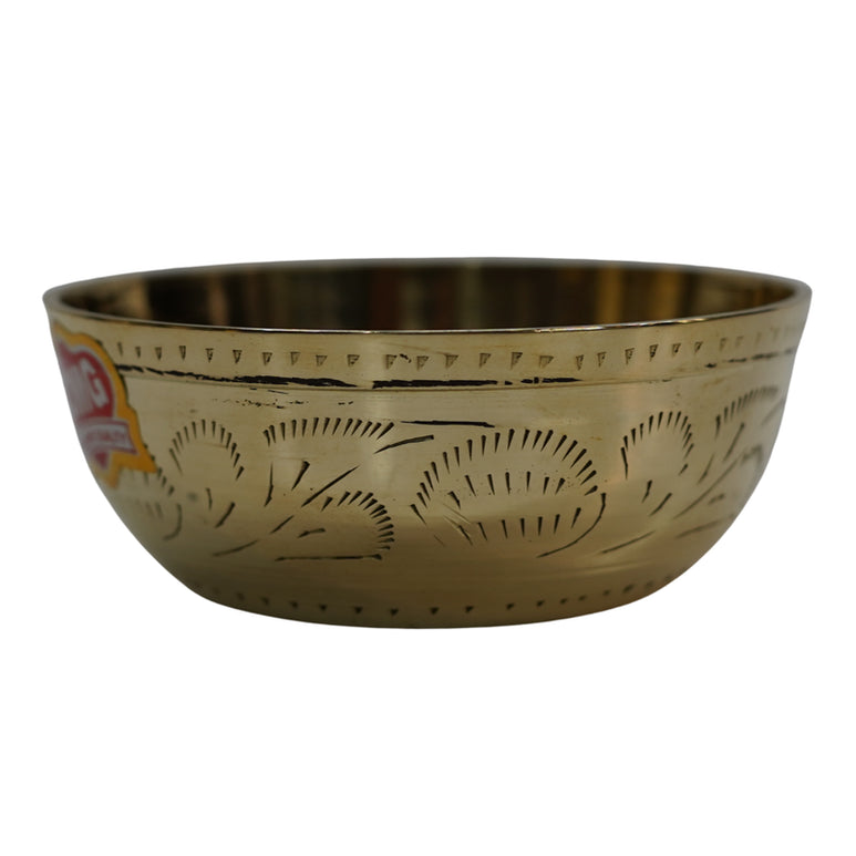 Brass Floral Etching Bowl for Dining & Pooja (Pack of 1) 141g