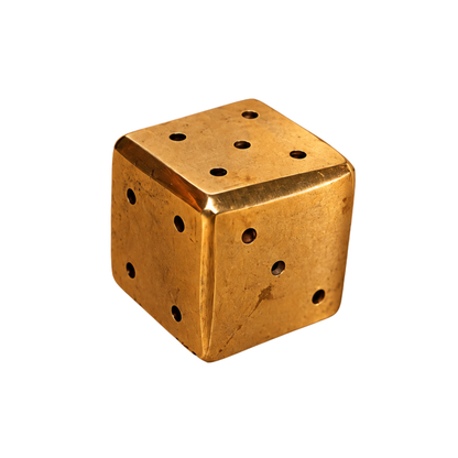 Mahita Collections Brass Dice Incense Holder Agarbatti Stand