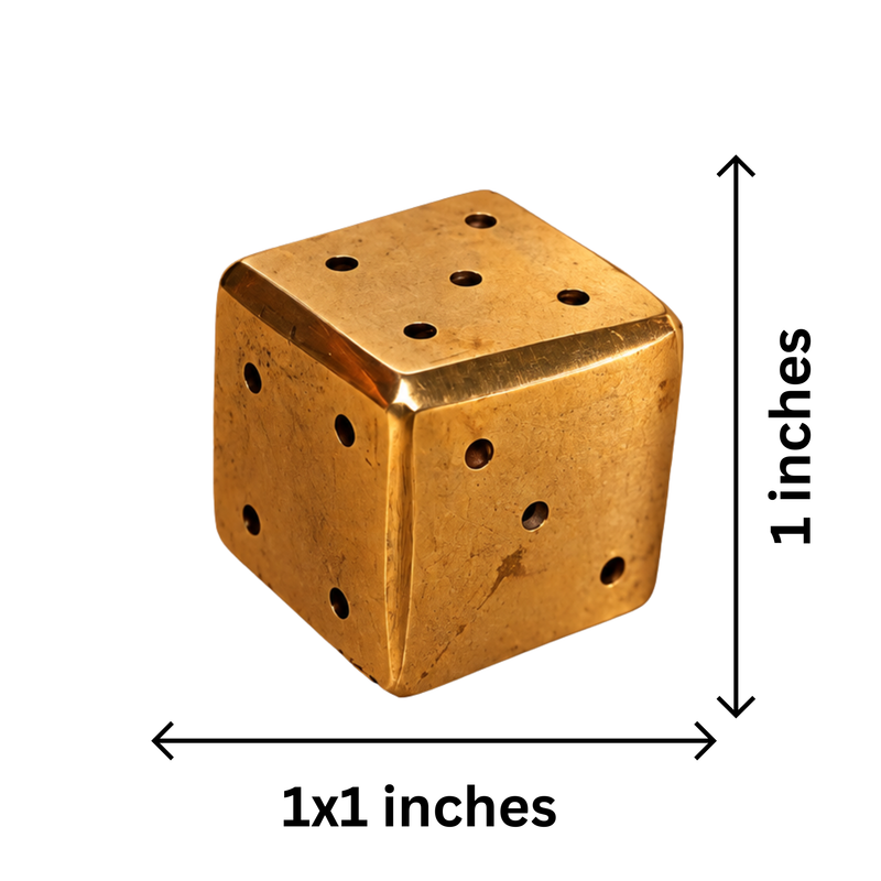 Mahita Collections Brass Dice Incense Holder Agarbatti Stand