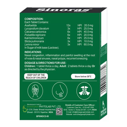 Dr. Bhargava Homeopathy Sinoras Tablets