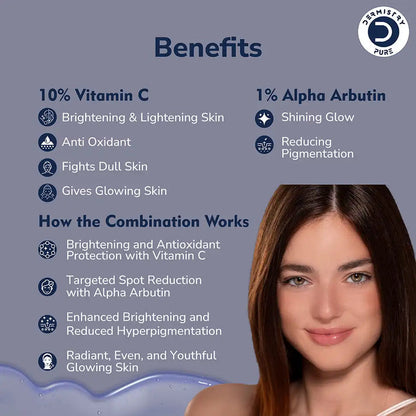 Dermistry 10% Vitamin C + 1% Alpha Arbutin Face Serum