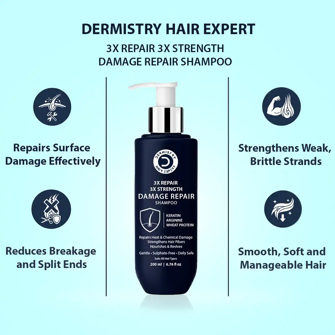 Dermistry Damage Repair Shampoo | Keratin & Arginine