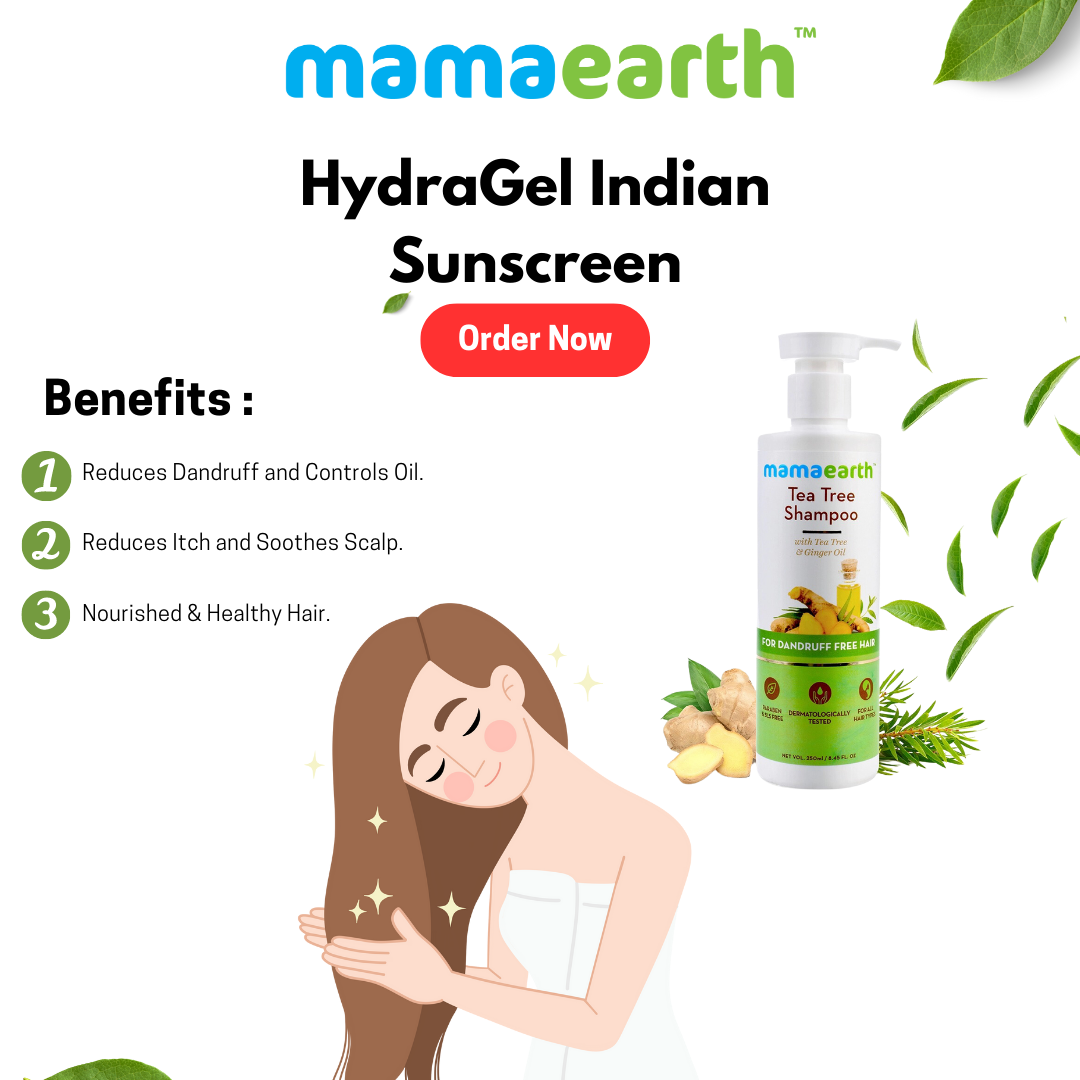 Mamaearth Tea Tree Shampoo for Dandruff Free Hair 250ml - PUSHMYCART