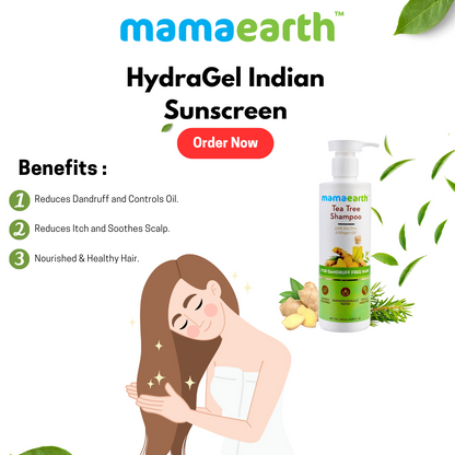 Mamaearth Tea Tree Shampoo for Dandruff Free Hair 250ml - PUSHMYCART