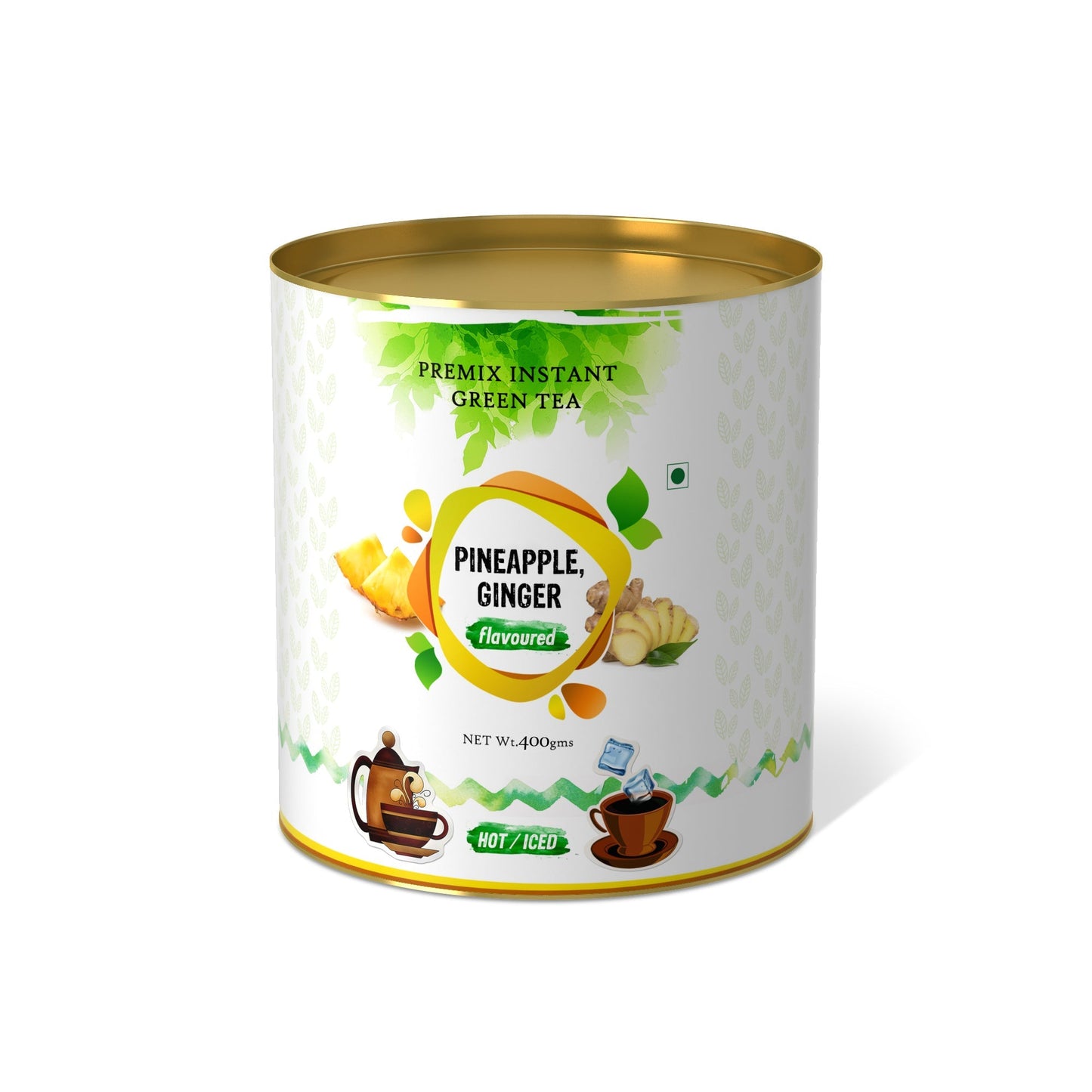 The Tea Planet Pineapple with ginger Flavoured Instant Green Tea