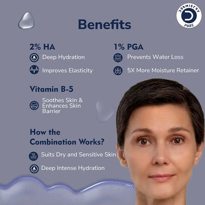 Dermistry Deep Hydration Face Serum – 2% HA| PGA & B5 | Dermistry Pure